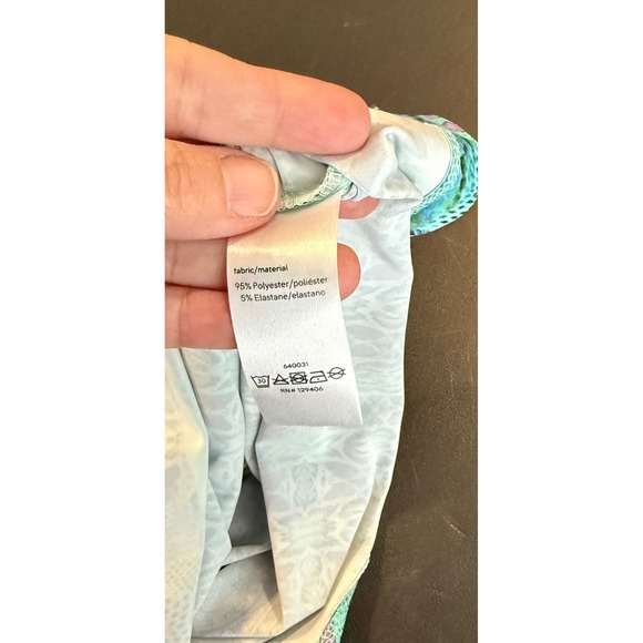 Venus XL Cami Top Blue Boho Embellished Beaded Strappy Back Medallion Print Art - Picture 9 of 11